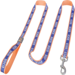 Orange and blue dog leash with 'DOCO' branding on a white background