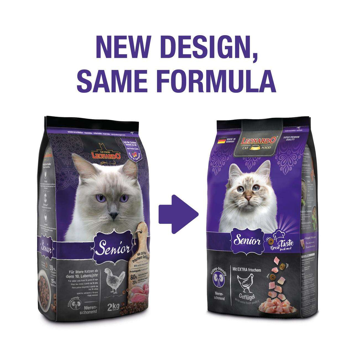 Leonardo Dry Food For Senior Cats With Chicken 1.8 kg.
