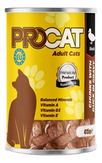 Pro Cat Wet Food For Adult Cat Duck 415G