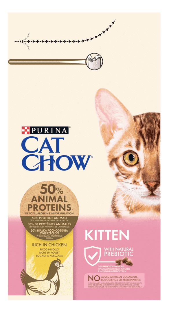 Cat Chow Kitten Rich in Chicken Dry Food 1.5KG.