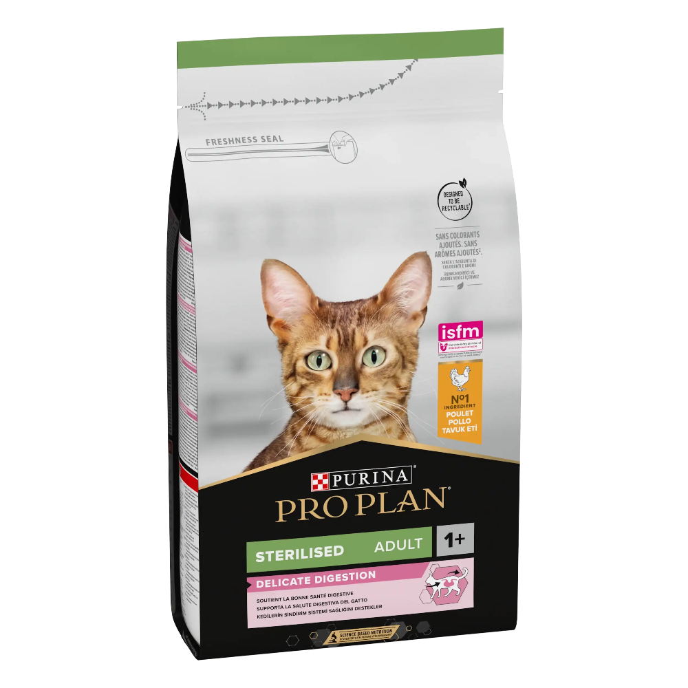 Pro Plan Delicate Digestion Dry Food with Chicken for Sterilized Adult Cats 1.5 kg.