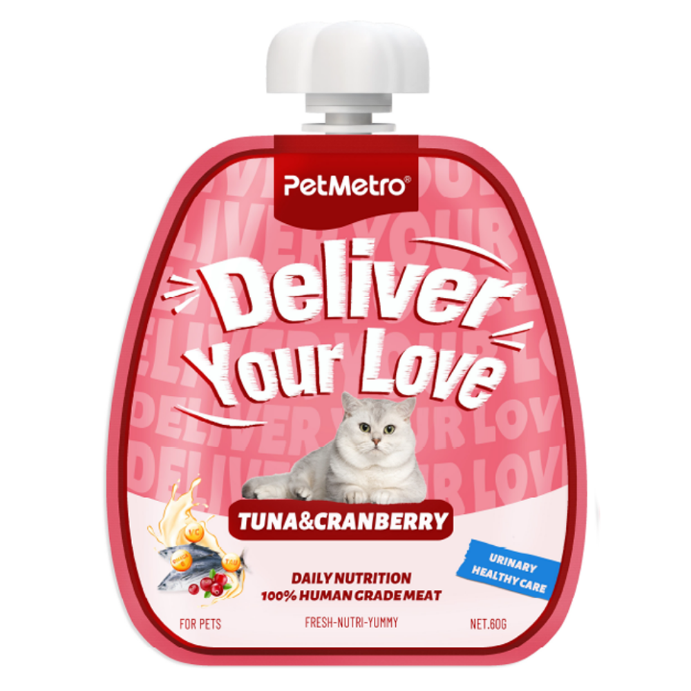 Petmetro Cat Creamy Treat Urinary Healthy Care Tuna & Cranberry 60g.