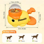 Duck-Shaped Interactive Slow Feeder Dog Toy.