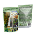 Pet food package with 'Rocky Mountain' branding on a white background