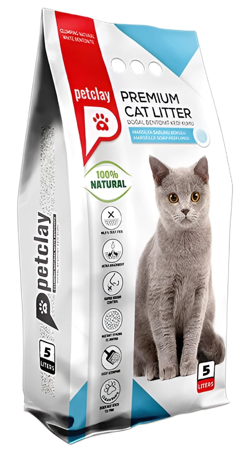PET CLAY CAT LITTER CLUMPING MARSEILIA SOAP 5 L.