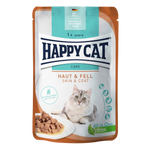 HAPPY CAT Wet Cat Food Meat and poultry Skin & Coat 85g.