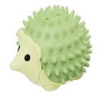 Green hedgehog-shaped toy with spiky texture on a white background