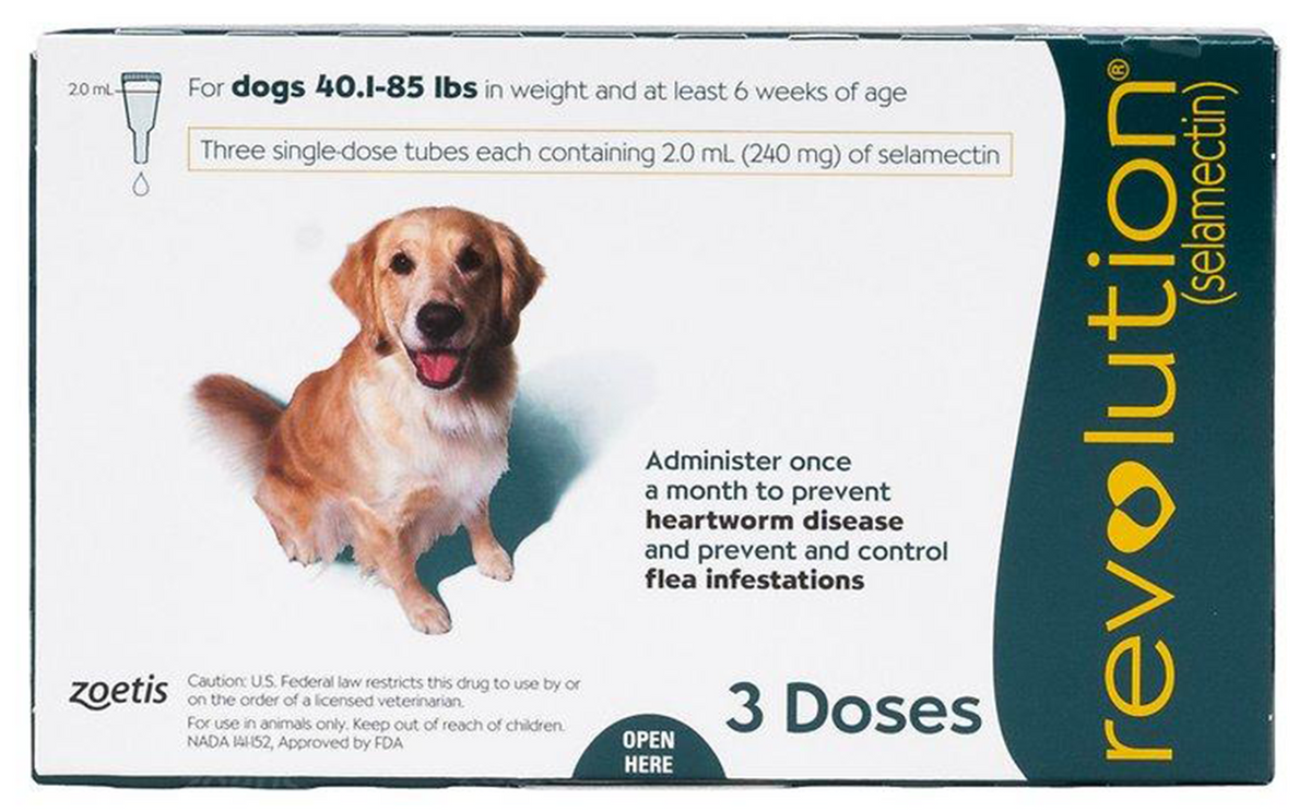 Revolution Topical Solution for Dogs, 40.1-85 lbs - 1 Pipette