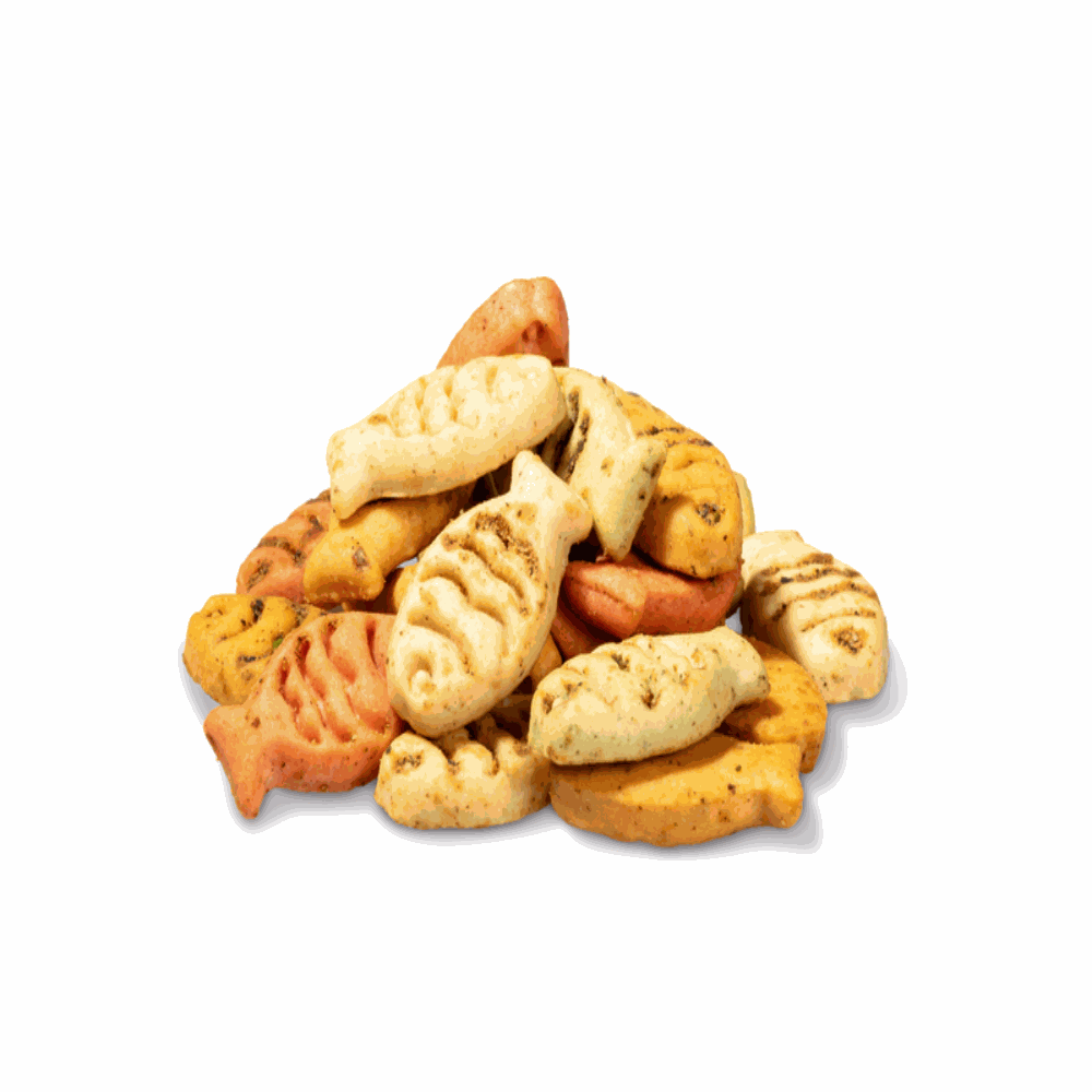 Assorted vegetable chips on a white background