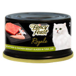 BUY 9 + 1 FANCY FEAST Adult Royale Seafood & Chicken Medley Glazed in Tuna Jus Wet Cat Food 85g