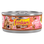 Friskies Extra Gravy Wet Cat Food Chunky with Salmon in Savory Gravy 156g