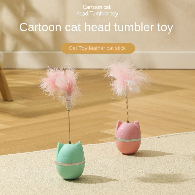 Cartoon Cat Head Tumbler Toy.