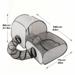 3-in-1 Cat Playpen with Surround Tunnel, Portable Cat and Dog Play Pens for Indoor Size 160*75*80 Cm Petfast.shop Generic Carriers & Travel Accessories Cat Dog Supplies petfast.shop Egypt P-I6823S Default Title 2500.00
