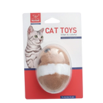 Cat toy packaging with a cat on a white background