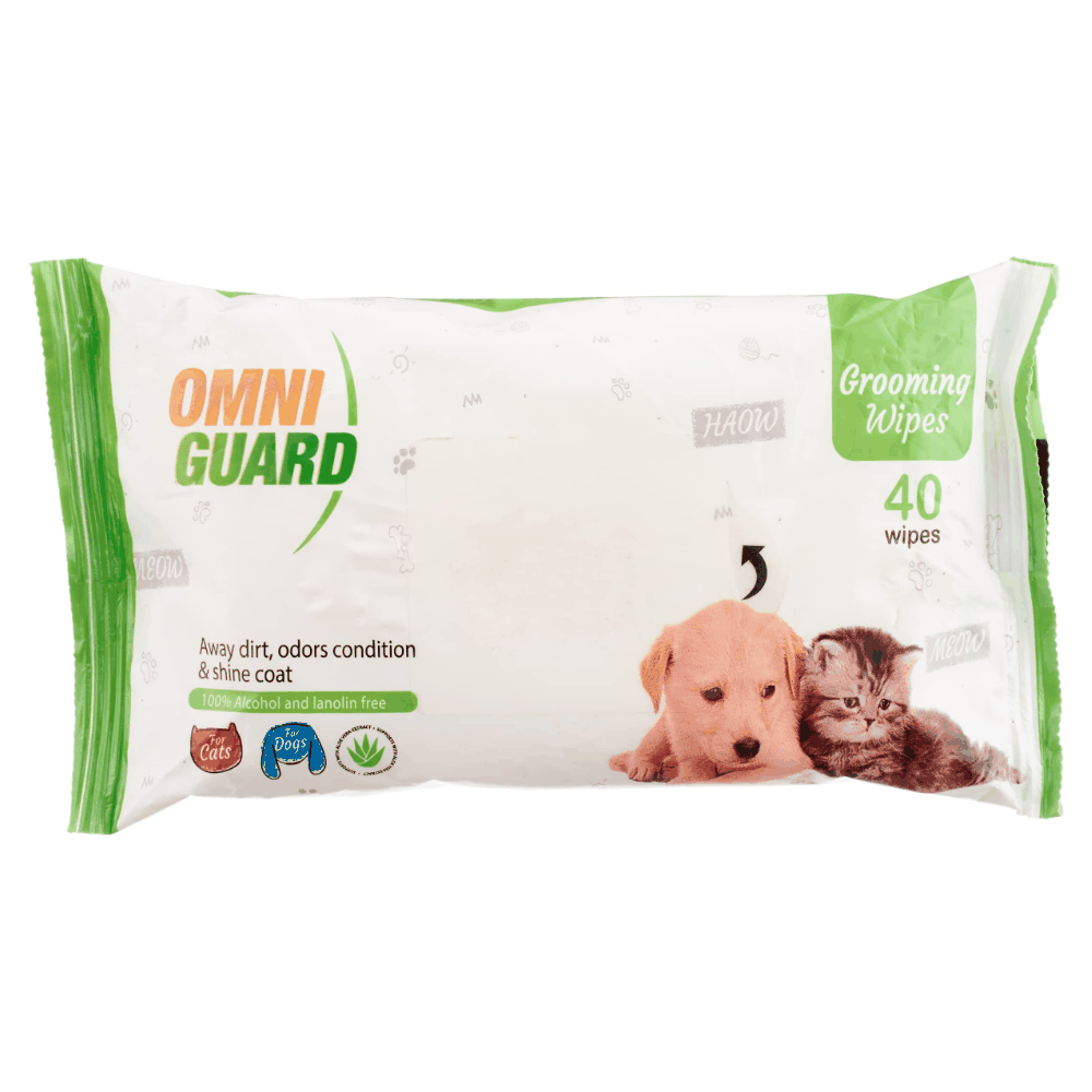 Omni Guard Grooming Wipes for Pets 40 Wipes