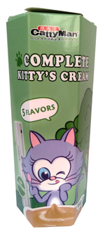 CattyMan Complete Kitty's Cream packaging with a cat illustration on a green background