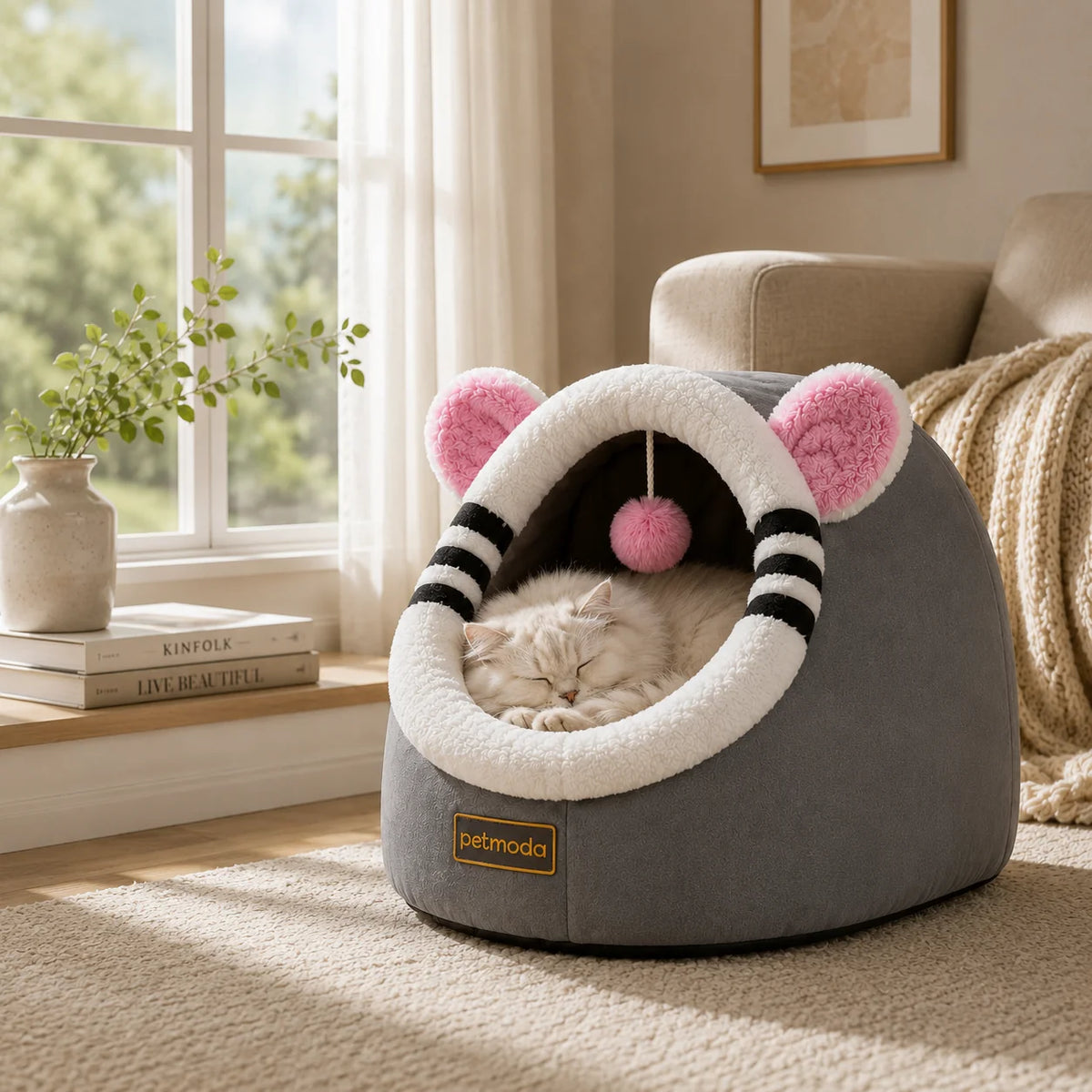 Petmoda Cat House Bed 50 cm - Mouse Shape - Grey Petfast.shop Petmoda bed Cat Dog Kitten Puppy Supplies petfast.shop Egypt PPE2457S Default Title 1449.00