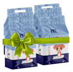 Doggy Diapers packaging with a green bow on a white background