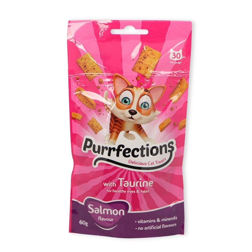 Purrfections Taurine Salmon Cat Treats -60g.