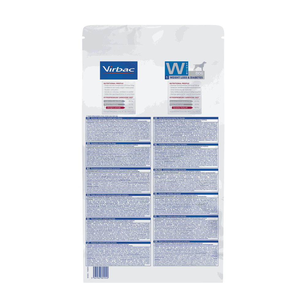 White packaging with blue text and Virbac logo on a white background