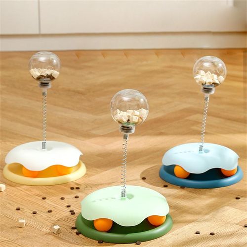 Pet Leaky Turntable Toy Color Blue.