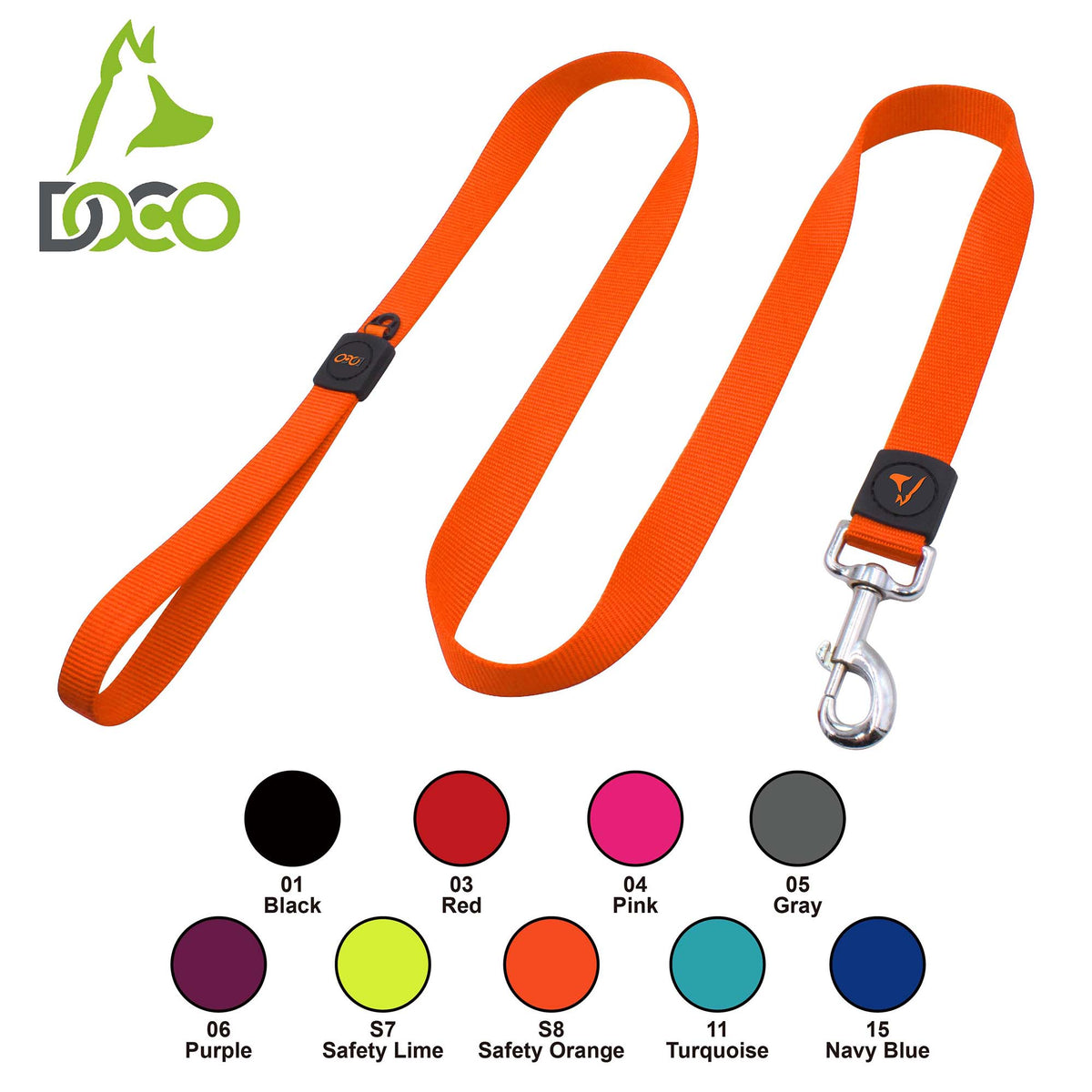 DOCO® 4ft Signature Nylon Dog Leash.