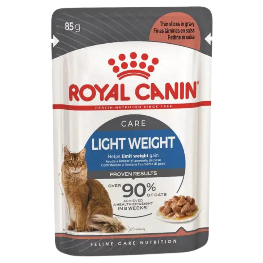 Royal Canin Light Weight Care cat food pouch packaging