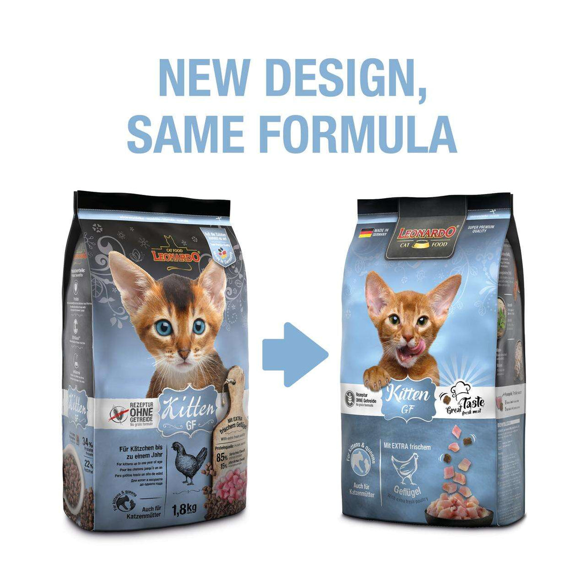 Leonardo Dry Food For Kitten Cat GF With Poultry 1.8 kg.