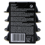 Back view of pet food packaging with text and barcode on a white background