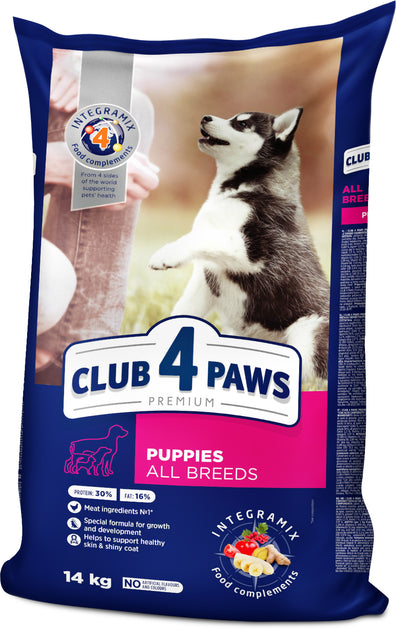 Club 4 Paws Dry Food for puppy Dogs 14 kg.