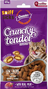 Gnawlers Crunchy & Tender Cat Treats Salmon 65g