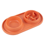 Dual Food and Water Bowl for Cats and Dmall Dogs Petfast.shop Generic Bowls & Feeders Cat Dog Kitten Puppy Supplies petfast.shop Egypt PDU3439S-1 Orange 180.00
