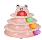 Cat Toys Interactive Cat Toy Sets4Level Tower Cats Pack of 1 Green and Pink.