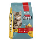 A packet of Alevi Kitten cat food with a kitten image on a white background