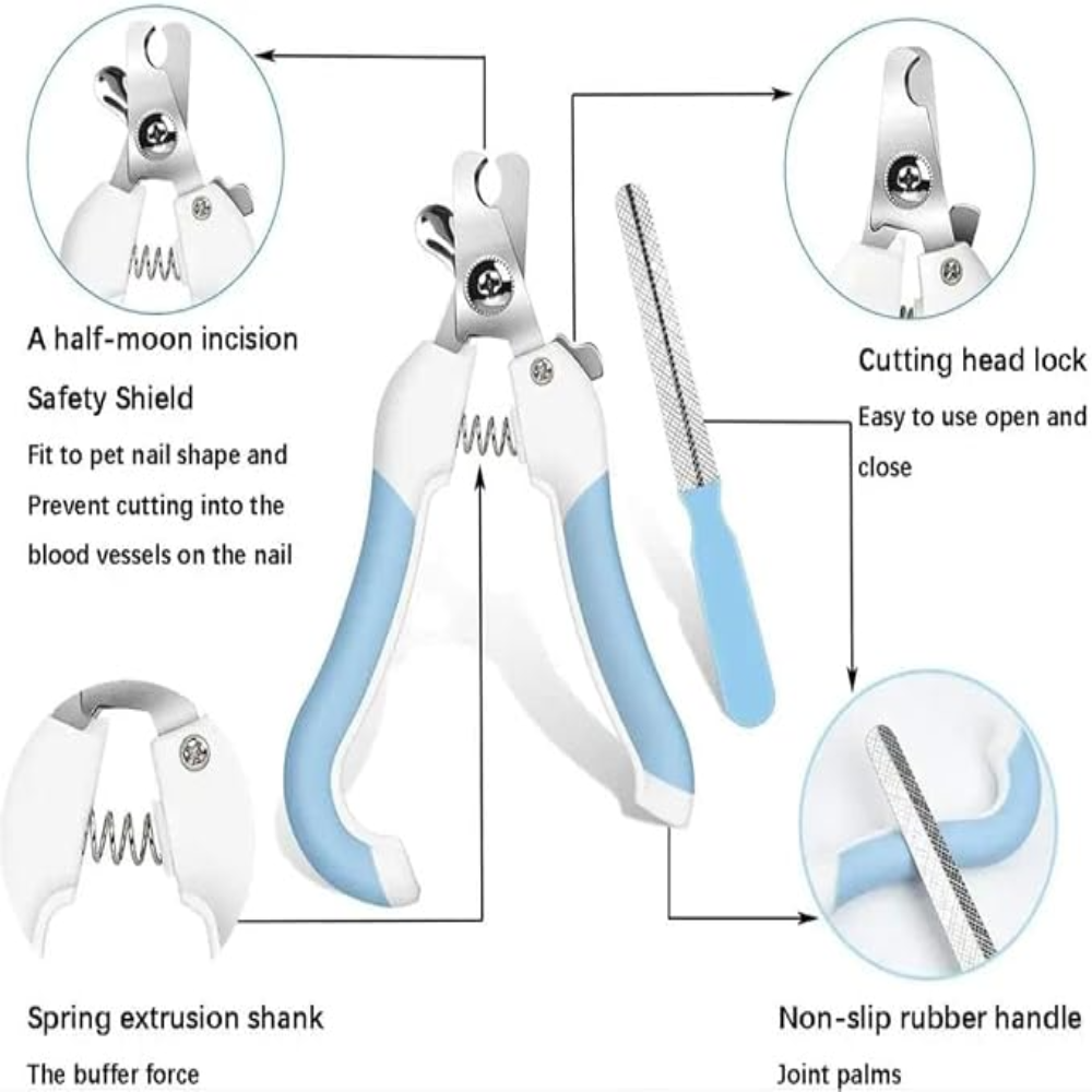 Pet Nail Clipper Grooming Tool 2 Pes Size 16.5 Cm