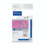 Dog food package for allergy and food intolerance with Virbac branding on a white background