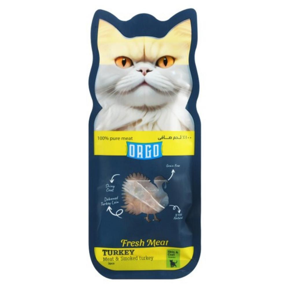 Orgo Fresh meat Turkey Adult Cat Treats.