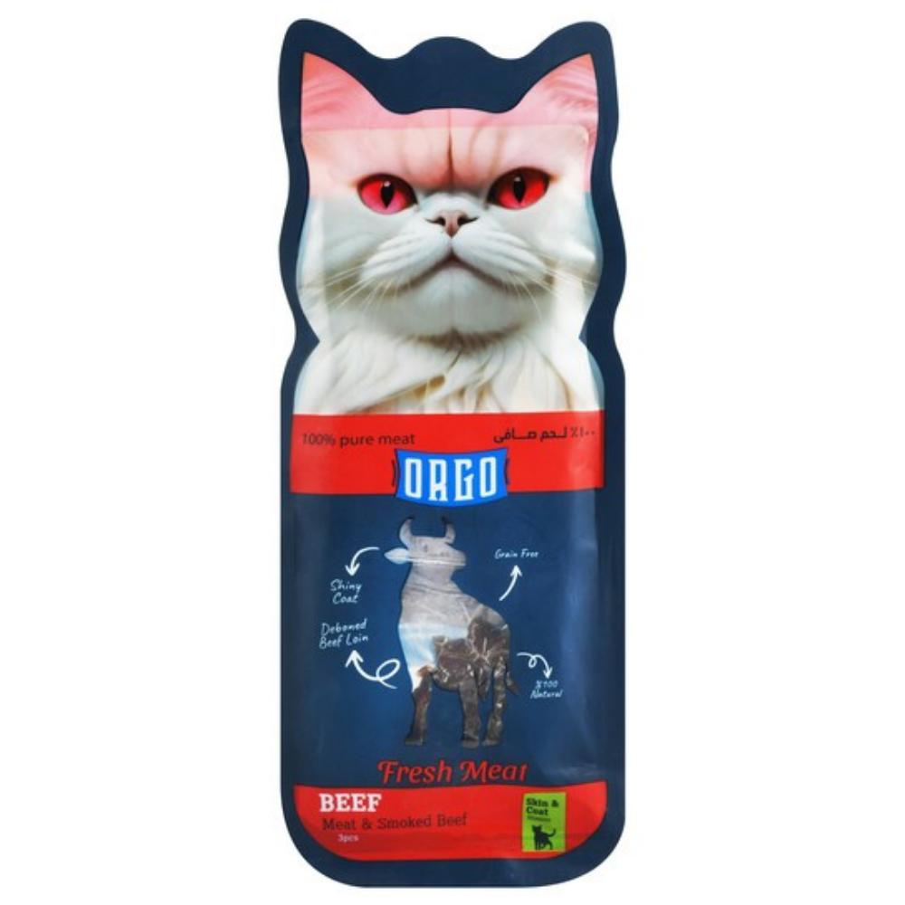 Orgo Fresh meat Beef Adult Cat Treats.