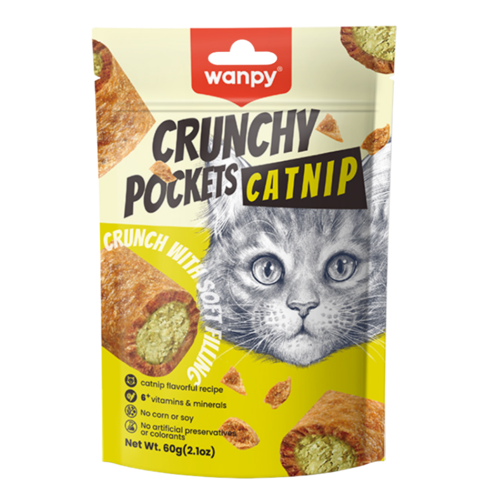 Wanpy Biscuits Crunchy Pocket Catnip & Chicken Recipe 60 g Petfast.shop Wanpy Biscuit Treat Cat Exclusive Treats petfast.shop Egypt PWA6939S Default Title 210.00