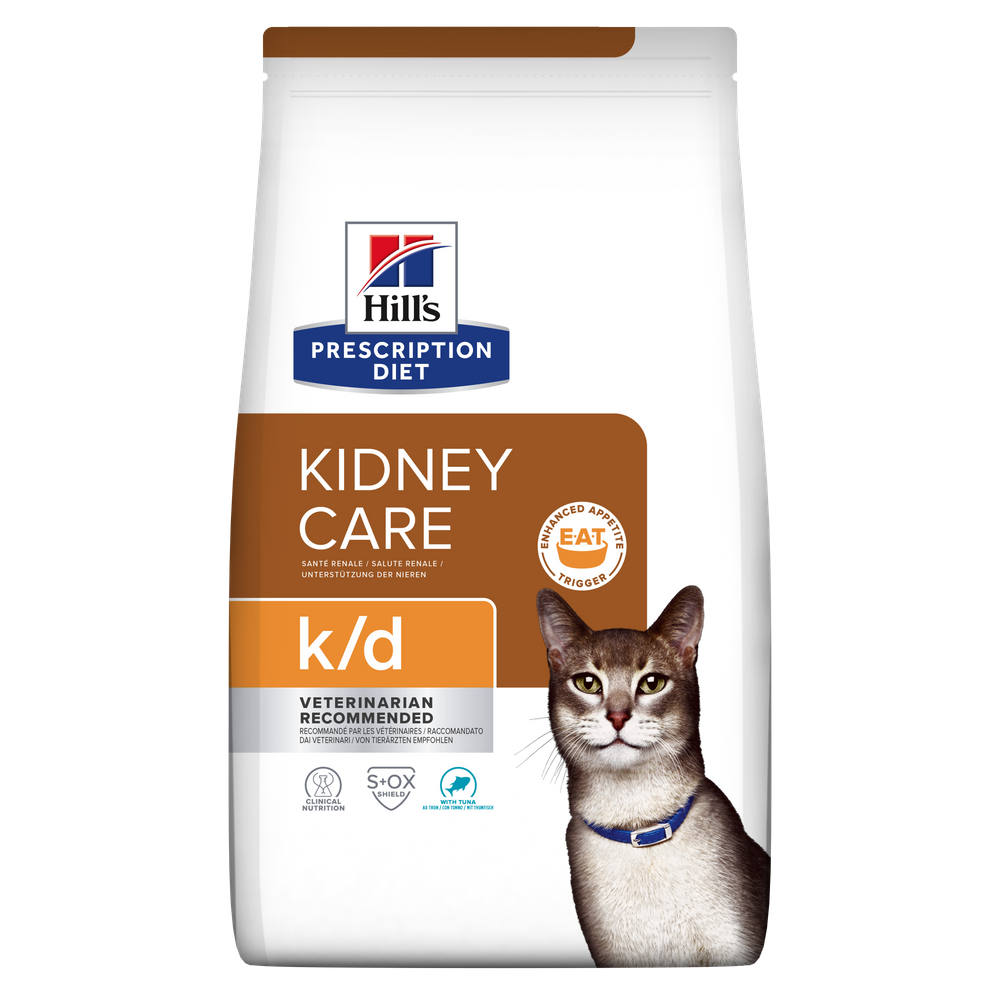 Hill's K/D Kidney Care dry food for Cat With Tuna 1.5 Kg.