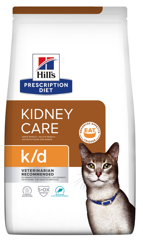 Hill's K/D Kidney Care dry food for Cat With Tuna 1.5 Kg.