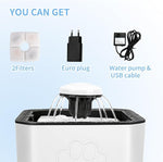 Automatic Pet Water Fountain 2.5L Water Gray.