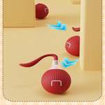 Red ball with a white nozzle on a beige background