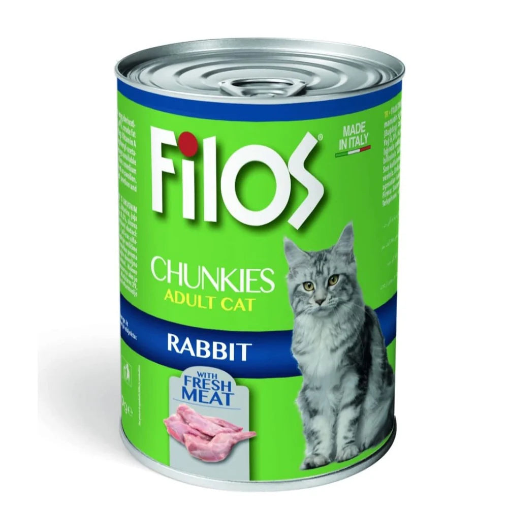 Filos Adult Cat Chunks with Rabbit 405g