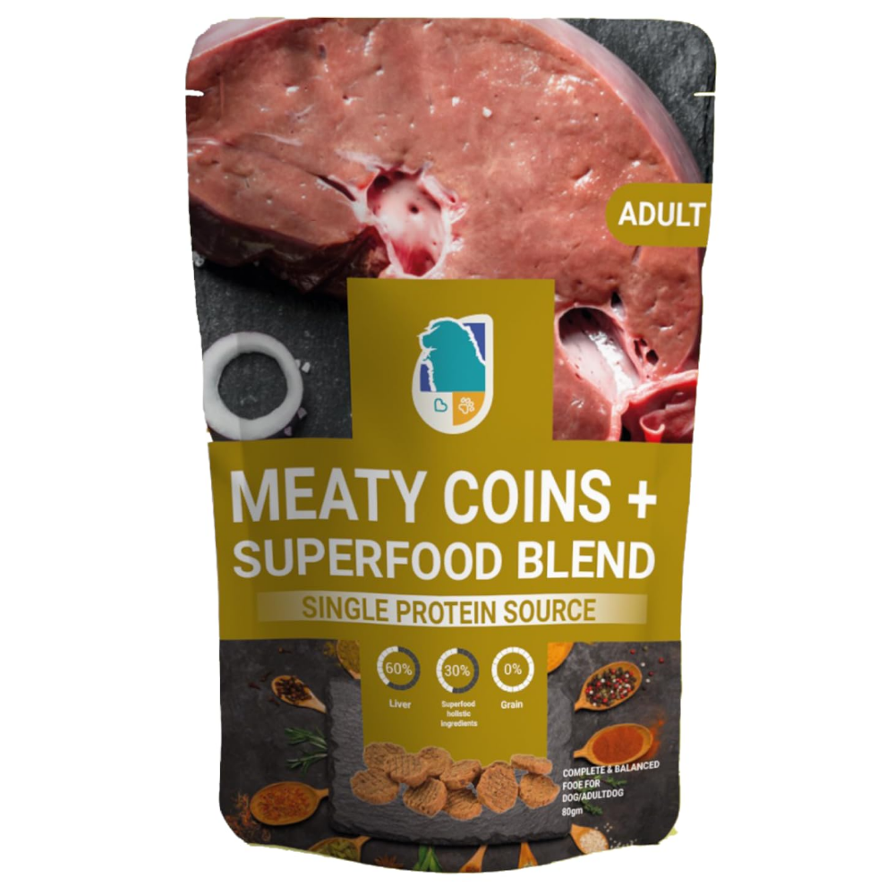 rich meaty coins 80 g ( liver ).