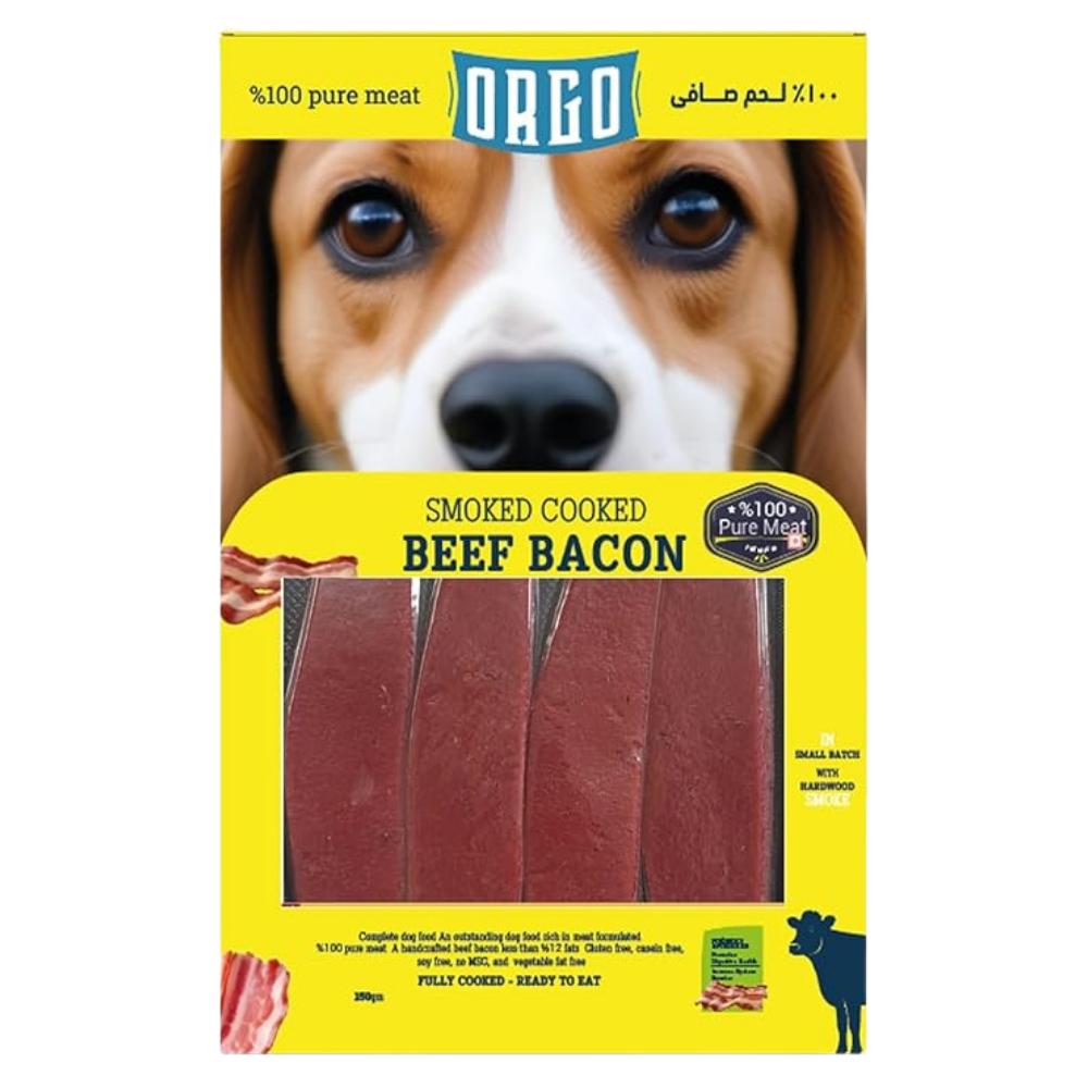 orgo smoked cooked beef becon 150g.