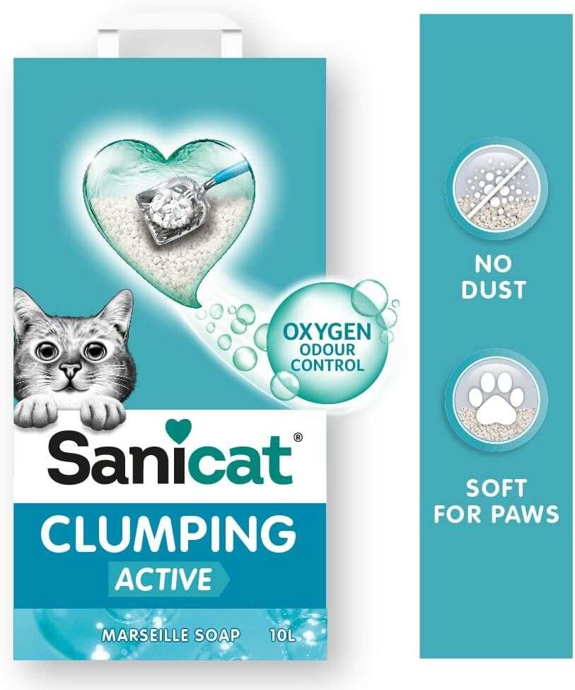 Sanicat Active White Ultra Clumping Cat Litter 10 L.