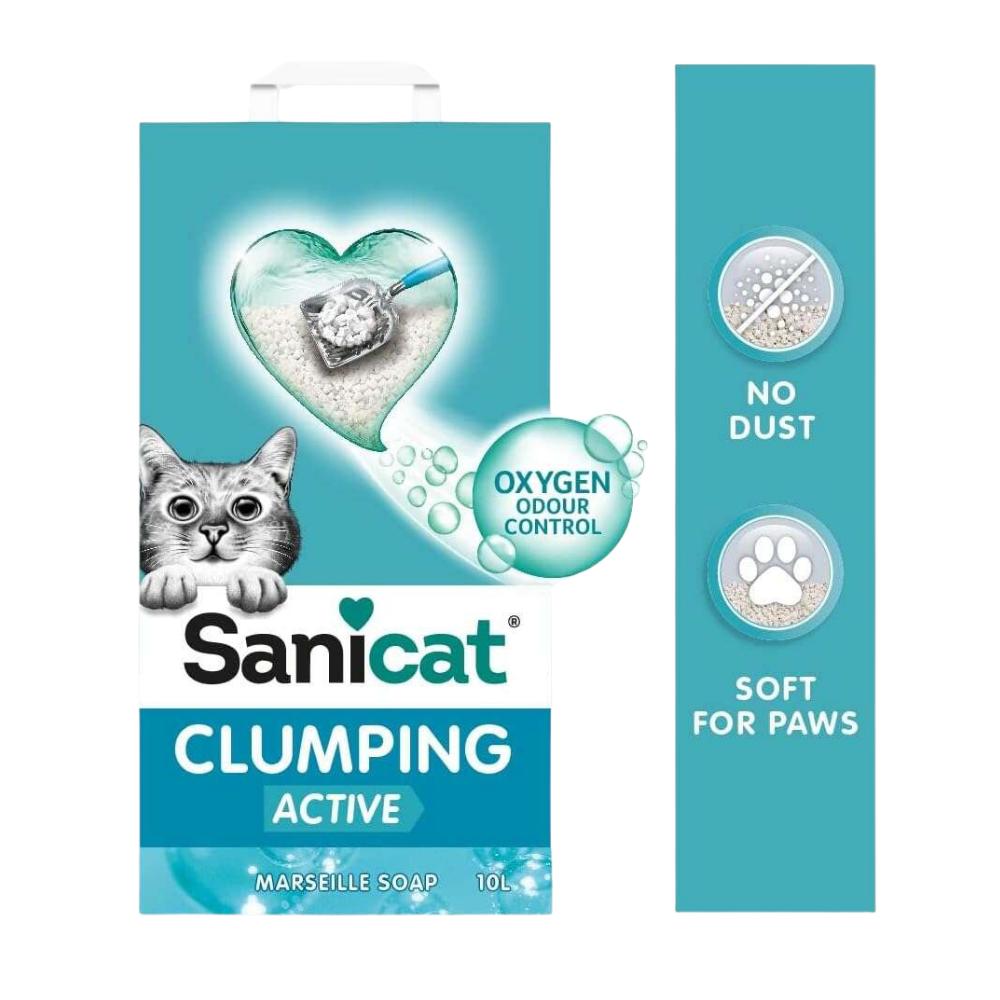 Sanicat Active White Ultra Clumping Cat Litter 10 L.