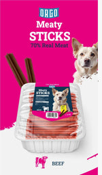 Orgo Meaty Sticks Beef 500g.