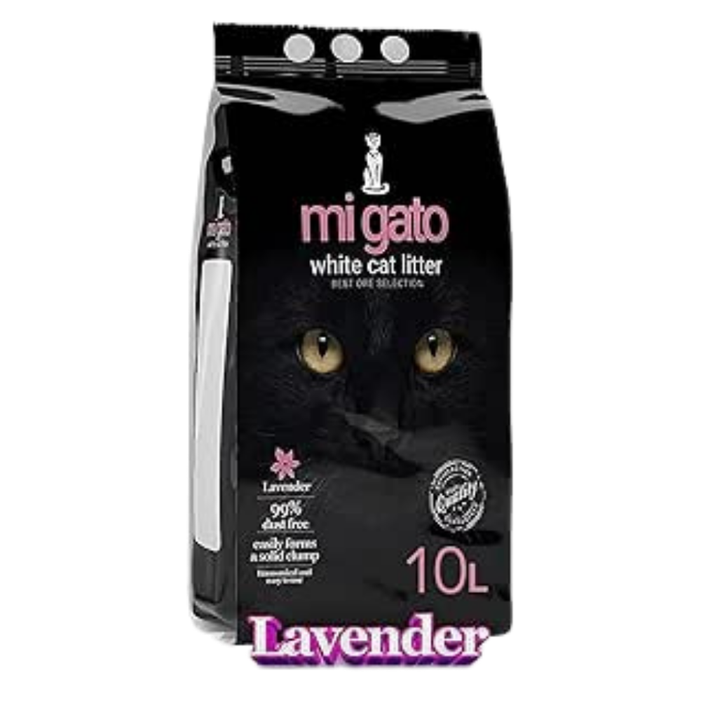 mi gato white cat litter lavender 10l.